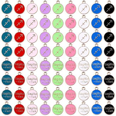 72Pcs 9 Colors Alloy Enamel Pendants ENAM-SZ0001-79A-05-1