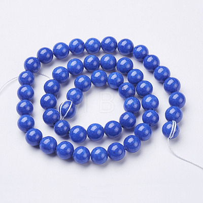 Natural Mashan Jade Round Beads Strands X-G-D263-8mm-XS08-1