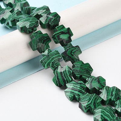 Synthetic Malachite Beads Strands G-K357-C08-01-1