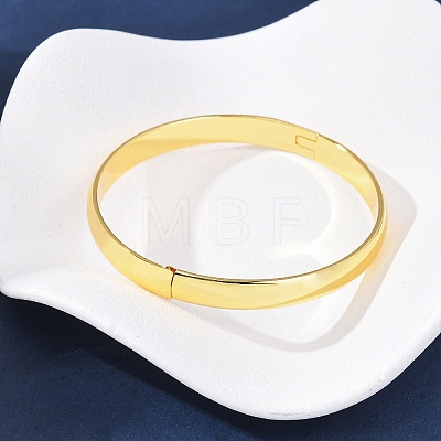 Brass Plain Bangles BJEW-C140-32G-1
