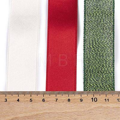 9 Yards 3 Styles Christmas Theme Polyester & Polycotton Ribbons Sets SRIB-A015-01A-03-1