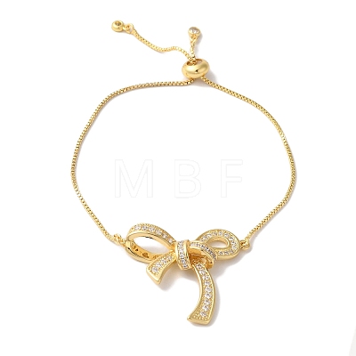 Brass Micro Pave Cubic Zirconia Silder Bracelets for Women BJEW-C070-01C-G-1
