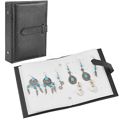 Portable PU Leather Earring Display Book EDIS-CL0001-02B-1