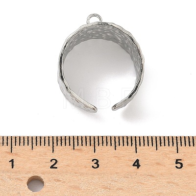 Hammered 304 Stainless Steel Loop Ring Base STAS-G375-01P-1