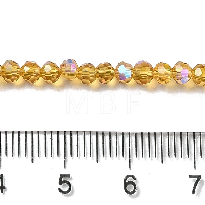 Electroplate Transparent Glass Beads Strands EGLA-A035-T3mm-L04-1