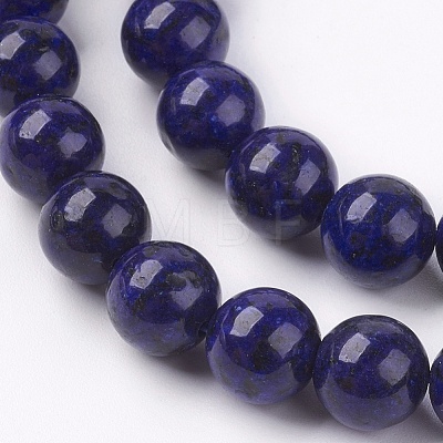 Dyed Natural Lapis Lazuli Bead Strands X-G-R173-8mm-01-1