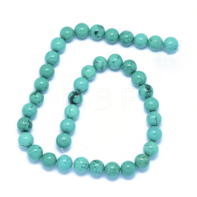 Natural Howlite Beads Strands TURQ-P027-32-8mm-1