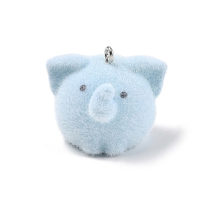 Flocky Resin Pendants FIND-A061-01E-1