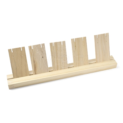 1-Slot Wooden Earring Display Card Stands EDIS-R027-01B-01-1