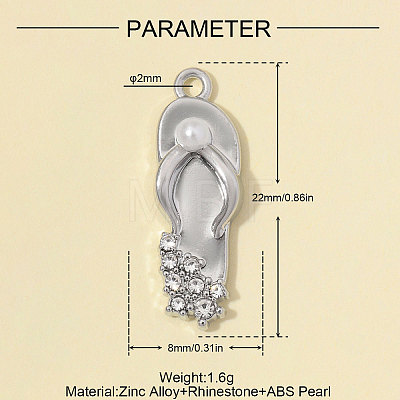 Zinc Alloy with Crystal Rhinestone Pendants RB-OY001-88P-1