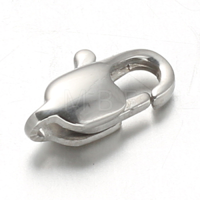 Non-Tarnish 304 Stainless Steel Lobster Claw Clasps X-STAS-F094-05A-P-1