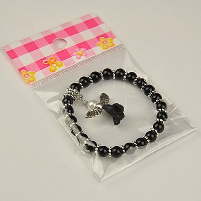 Lovely Wedding Dress Angel Bracelets for Kids BJEW-JB00727-15-1