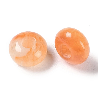 Two Tone Resin European Beads X-RESI-F055-09-1