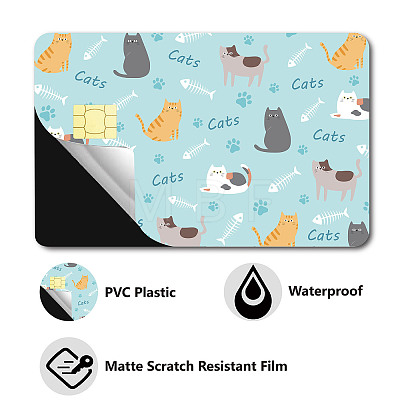 Rectangle PVC Plastic Waterproof Card Stickers DIY-WH0432-101-1