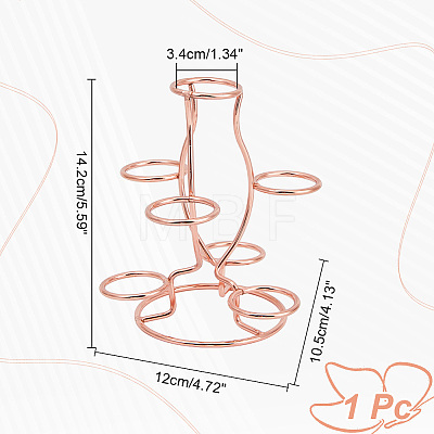 7-Slot Iron Easter Egg Display Stands ODIS-WH0058-21A-RG-1