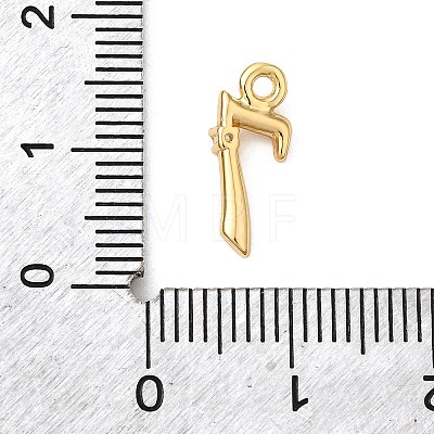 Brass Micro Pave Cubic Zirconia Charms KK-P340-24G-07-1