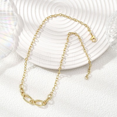 Brass Figaro Chain Cable Chain Necklaces NJEW-JN05690-1