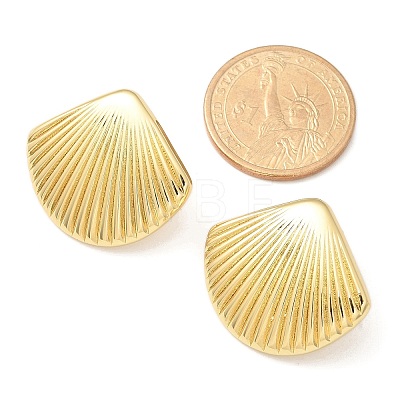 Brass Stud Earrings for Women EJEW-U036-01G-01-1