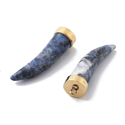 Natural Sodalite Horn Pendants STAS-R130-03G-01-1