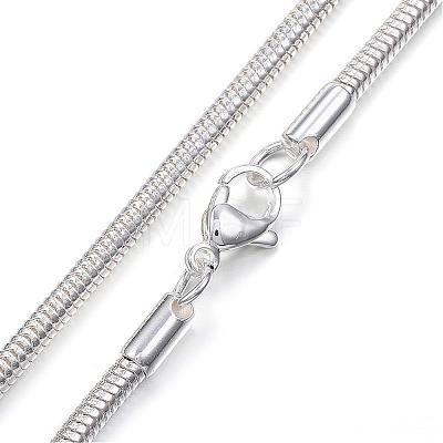 304 Stainless Steel Snake Chain Necklaces NJEW-P162-06S-1