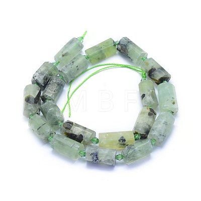 Frosted Natural Prehnite Beads Strands G-L552C-04-1