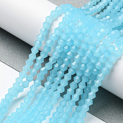 Imitation Jade Glass Beads Strands GLAA-F029-J4mm-03-1