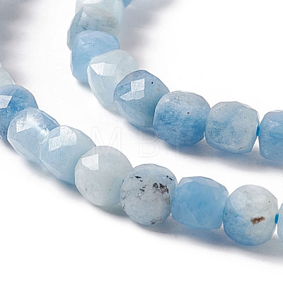 Natural Devil Blue Aquamarine Beads Strands G-F717-16B-1