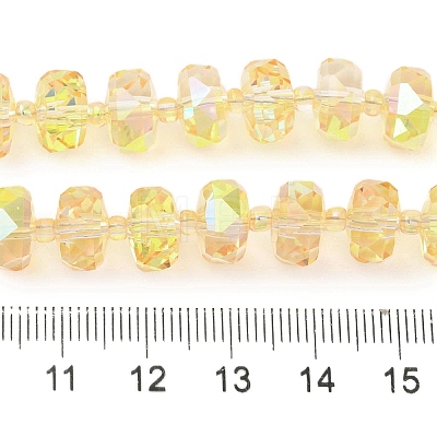 Transparent Electroplat Glass Beads Strands EGLA-P062-01A-HP02-1