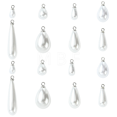 40Pcs 8 Styles ABS Plastic Pearl Pendants FIND-YW0012-01P-1