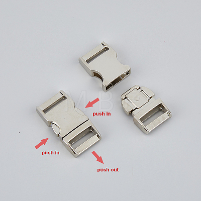 SUPERFINDINGS 4Pcs Alloy Side Release Buckles FIND-FH0008-70-1