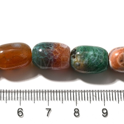 Natural Fire Crackle Agate(Dyed & Heated) Beads Strands G-H091-C02-01-1