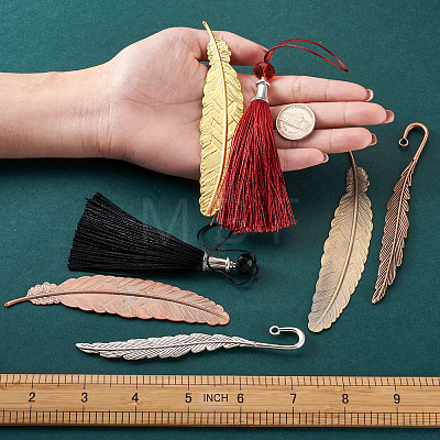 DIY Feather Bookmark Making Kits DIY-TA0003-30-1