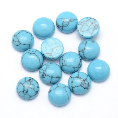 Synthetic Turquoise Cabochons X-G-P393-R13-10MM-1