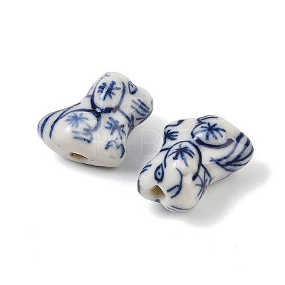 Animal Theme Blue and White Porcelain Beads PORC-Z007-05-1
