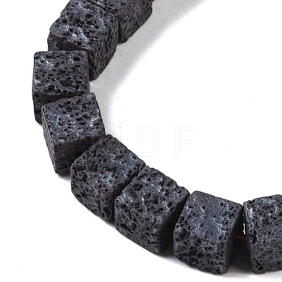 Frosted Natural Lava Rock Beads Strands G-E618-06-1