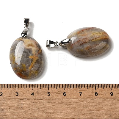 Natural Crazy Agate Pendants G-Z055-03P-05-1