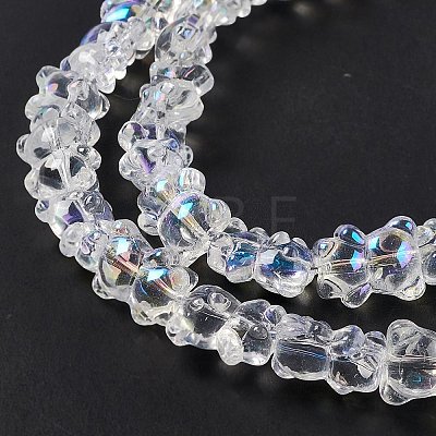 Electroplate Glass Beads Strands EGLA-L030-AB01-1