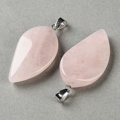 Natural Rose Quartz Pendants GG-CBACB71-05P-21-1