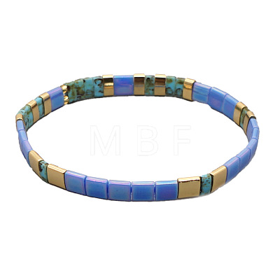 Rainbow Bohemian Style Glass Beads Stretch Bracelets RM1844-21-1