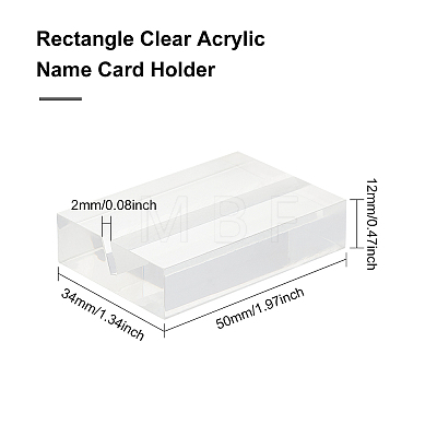 Acrylic Name Card Holder TACR-WH0001-09-1