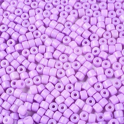 Opaque Baking Paint Glass Seed Beads SEED-T008-02T-1