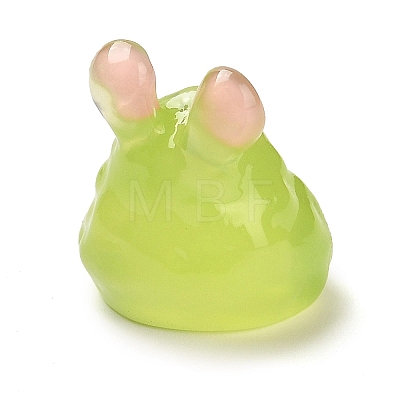 Luminous Resin Cute Little Rabbit Ornaments RESI-I054-01E-1