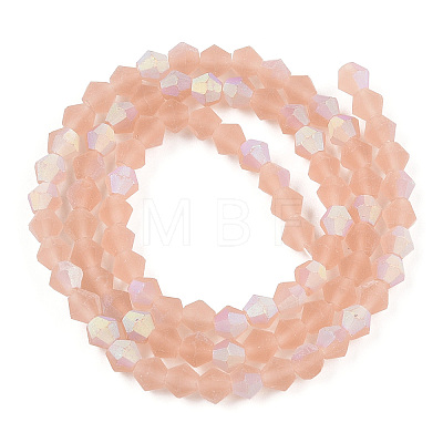 Imitate Austrian Crystal Bicone Frosted Glass Beads Strands EGLA-A039-T2mm-MB12-1