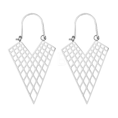 Bohemian Style 304 Stainless Steel Triangle Hoop Earrings FS-WG1E45B-06-1