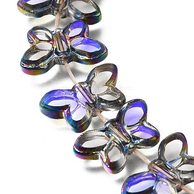 Electroplated Transparent Glass Beads Strands GL-CBA98F0-03A-1