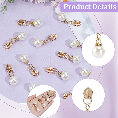 30Pcs Zinc Alloy with Round Resin Replacement Zipper Sliders FIND-CY0002-22G-1
