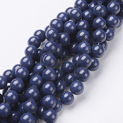 Natural Mashan Jade Round Beads Strands X-G-D263-4mm-XS09-1