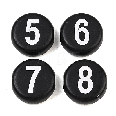 Opaque Acrylic European Beads AC-CBA1794-02-1