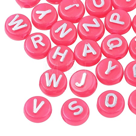 Plating Opaque Acrylic Beads MACR-SZ0001-46E-1
