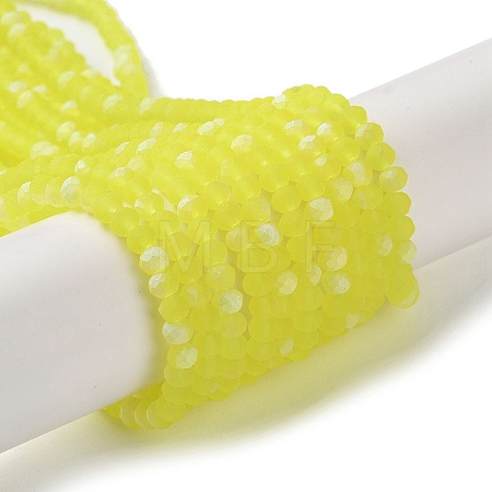 Imitation Jade Glass Beads Strands EGLA-A034-T2mm-MB29-1